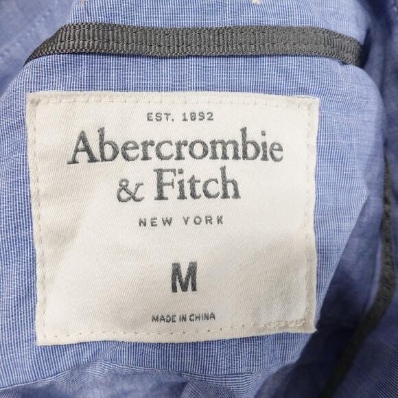Abercrombie & Fitch Shirt Mens Medium Blue Muscle Fit Button Down Long Sleeve - Picture 6 of 9